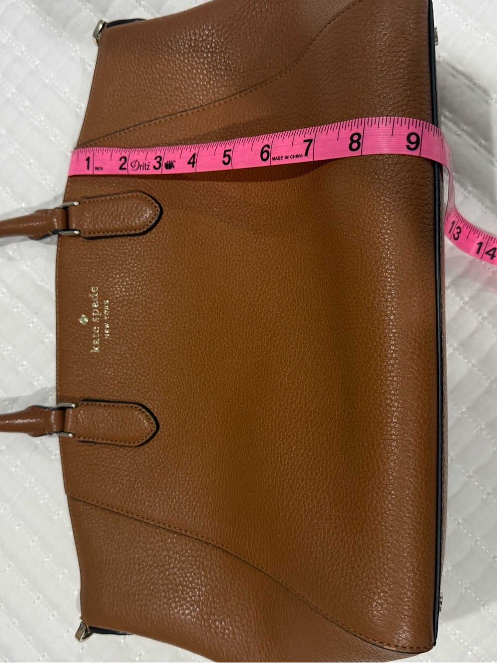 kate spade Brown Pebble Leather Tote - Picture 8 of 10